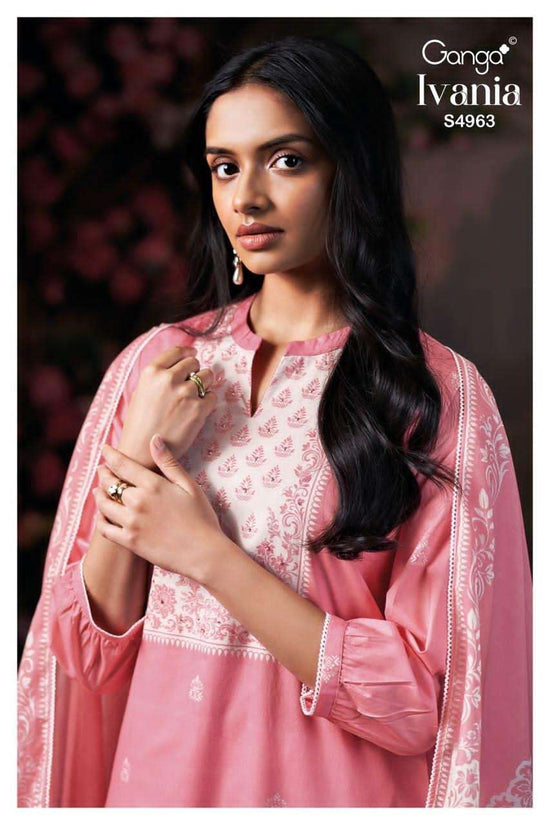 Ganga Fashion Ivania 4963 Premium Cotton Dress Material - Amrah Wholesale