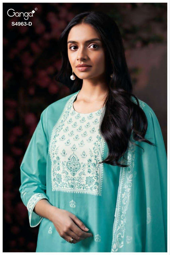 Ganga Fashion Ivania 4963 Premium Cotton Dress Material - Amrah Wholesale