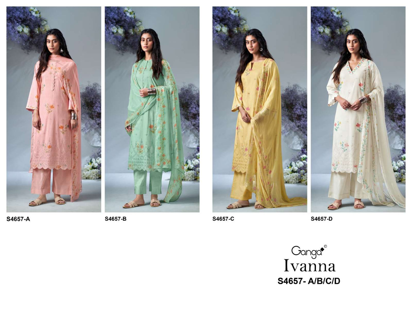 Ganga Fashion Ivanna 4657 Cotton Salwar Suit Set Wholesale - Amrah Wholesale