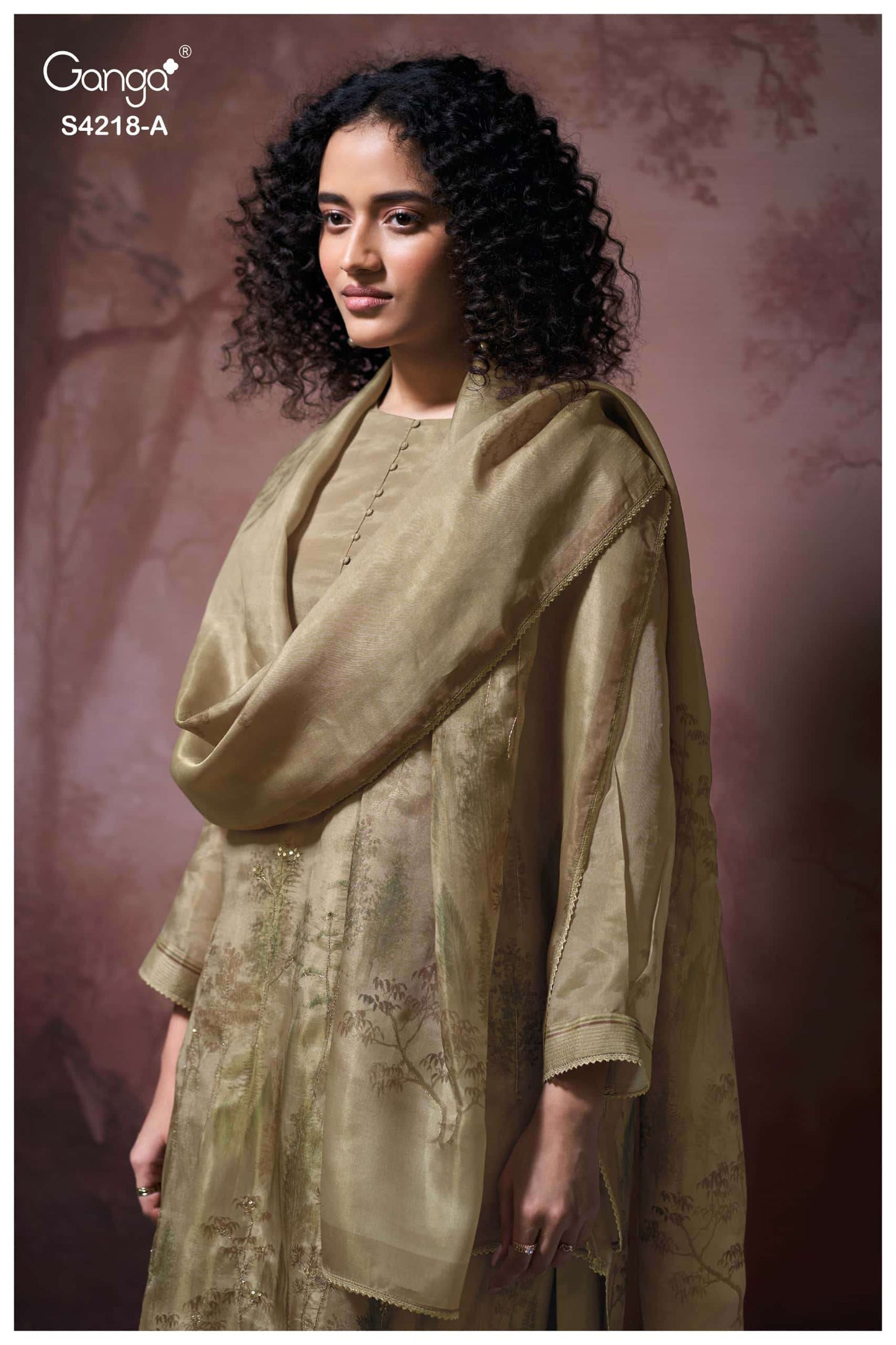 Ganga Fashion Ivella 4218 Pure Bemberg Silk Designer Dress Material