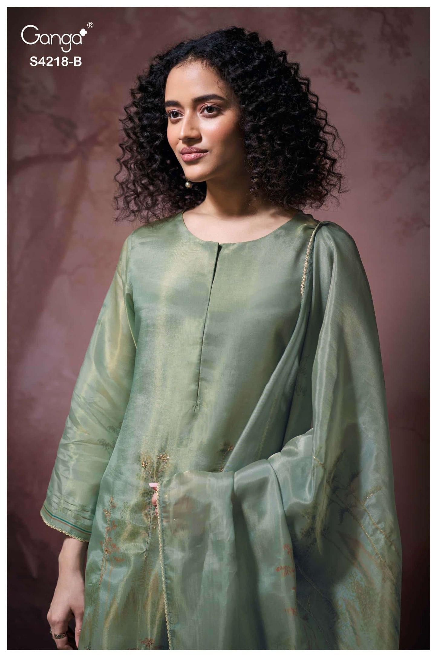 Ganga Fashion Ivella 4218 Pure Bemberg Silk Designer Dress Material