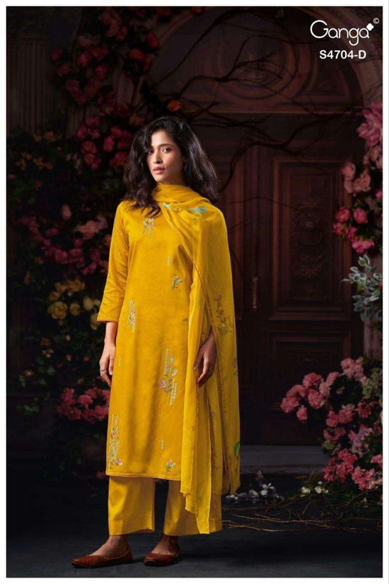 Ganga Fashion Ivenza 4704 Cotton Satin Dress Material Wholesale - Amrah Wholesale