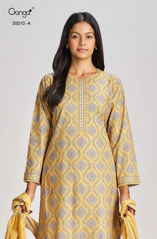 Ganga Fashion Jagriti 5010 Premium Cotton Printed Dress Material - Amrah Wholesale