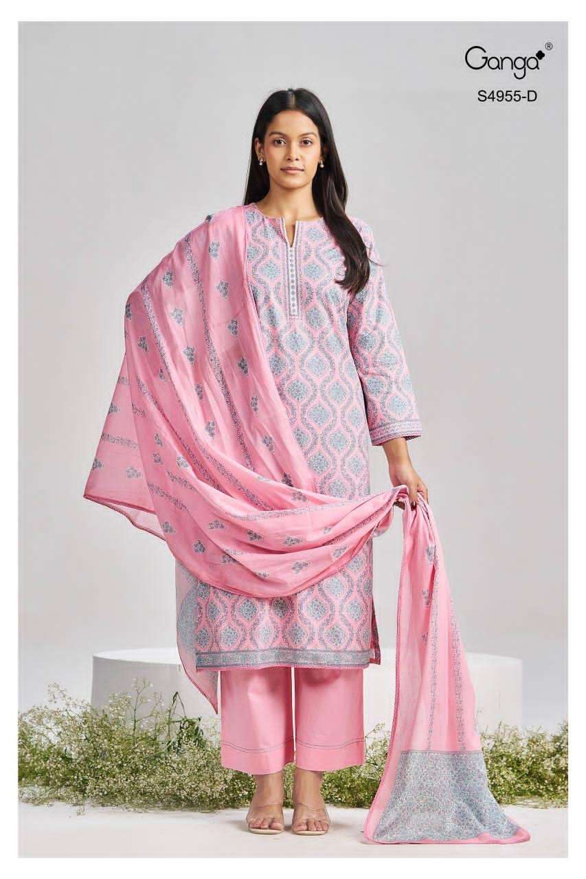Ganga Fashion Jagriti 5010 Premium Cotton Printed Dress Material - Amrah Wholesale
