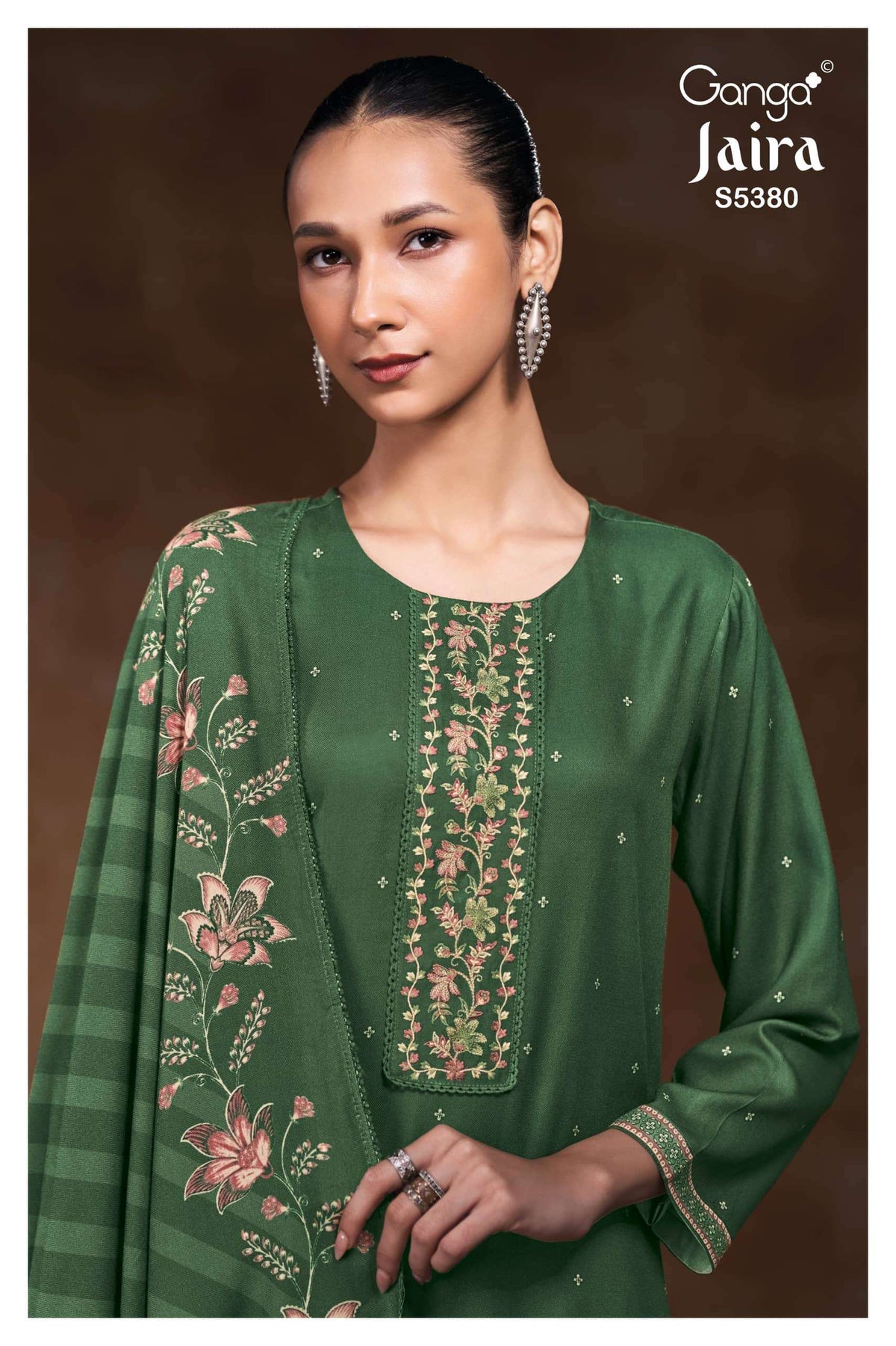 Ganga Fashion Jaira 5380 Wool Pashmina Dress Material