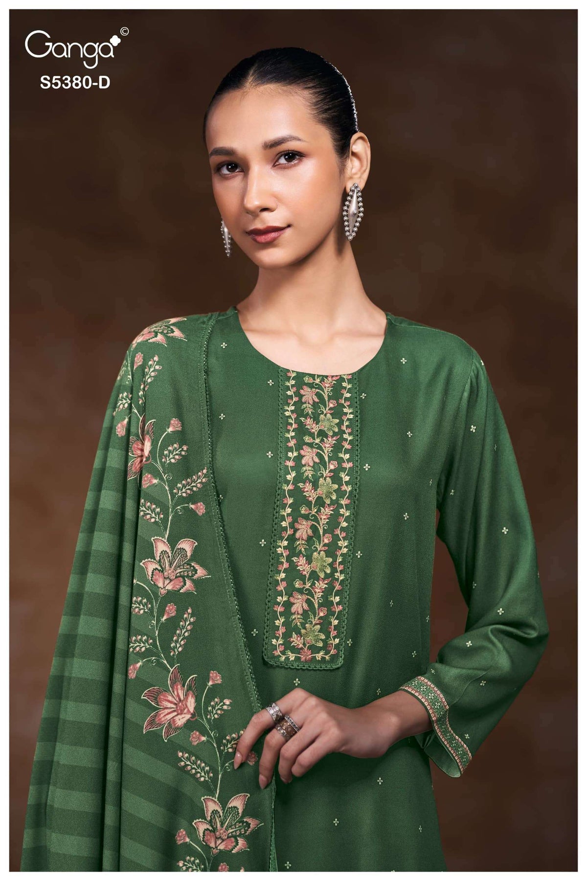 Ganga Fashion Jaira 5380 Wool Pashmina Dress Material