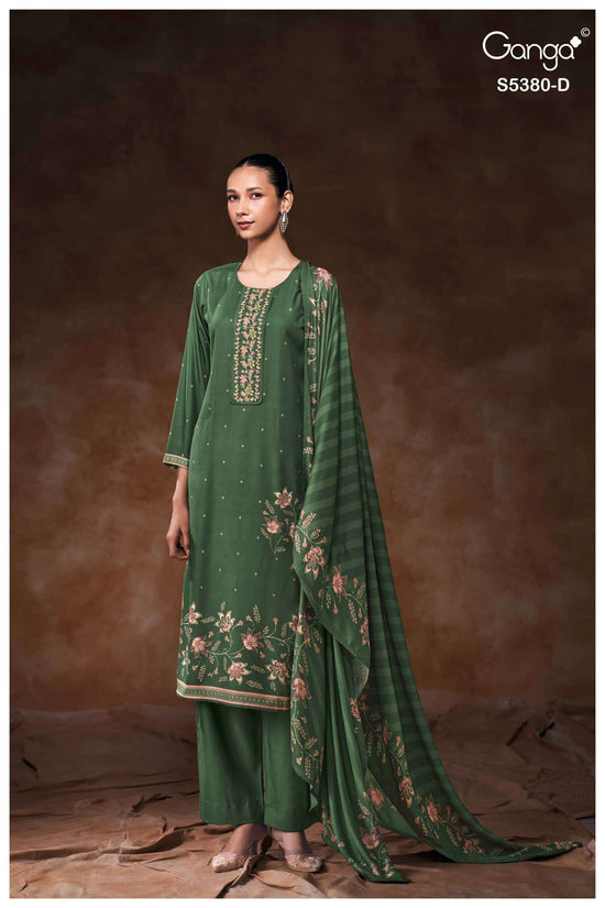 Ganga Fashion Jaira 5380 Wool Pashmina Dress Material