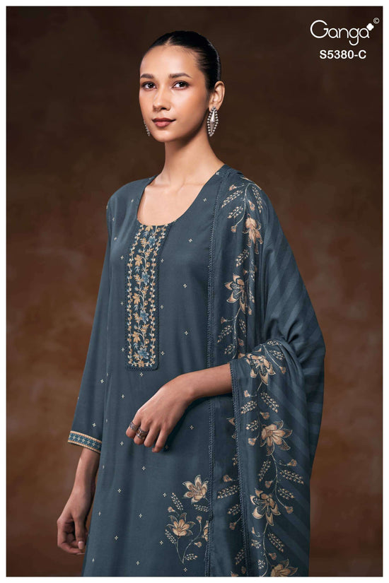 Ganga Fashion Jaira 5380 Wool Pashmina Dress Material