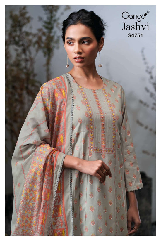 Ganga Fashion Jashvi 4751 Premium Cotton Dress Material - Amrah Wholesale