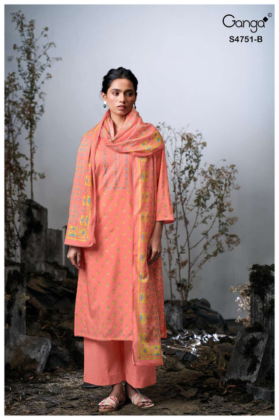 Ganga Fashion Jashvi 4751 Premium Cotton Dress Material - Amrah Wholesale