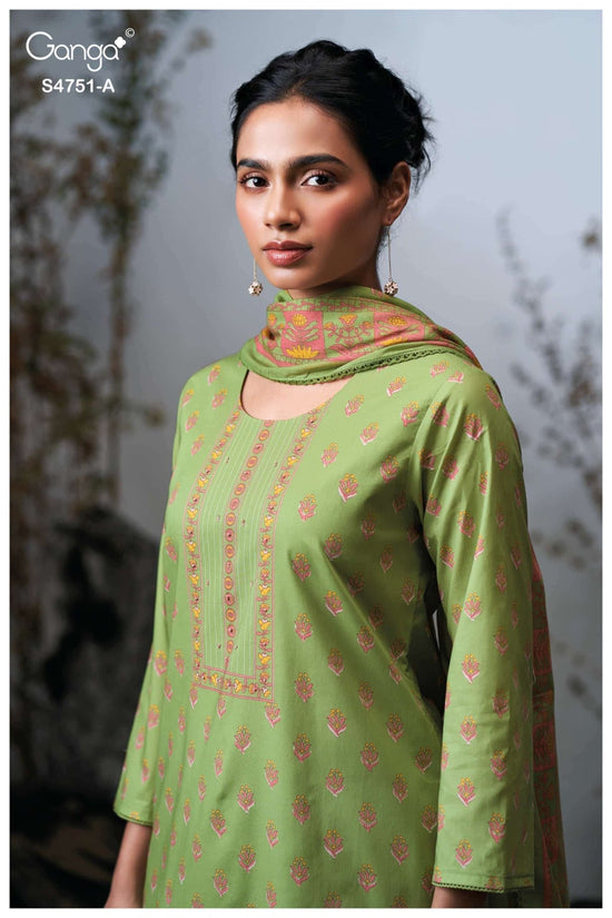 Ganga Fashion Jashvi 4751 Premium Cotton Dress Material - Amrah Wholesale