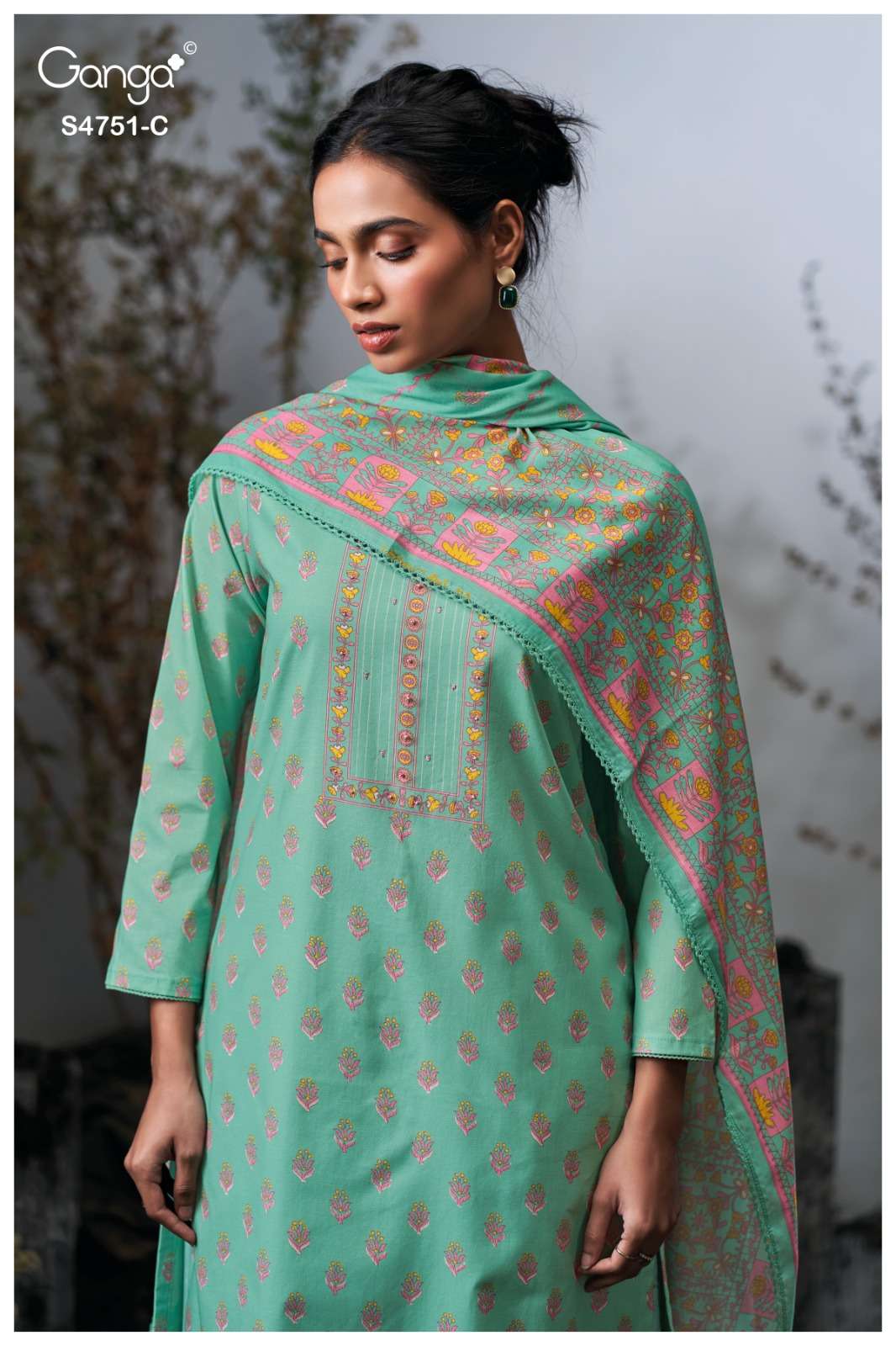 Ganga Fashion Jashvi 4751 Premium Cotton Dress Material - Amrah Wholesale