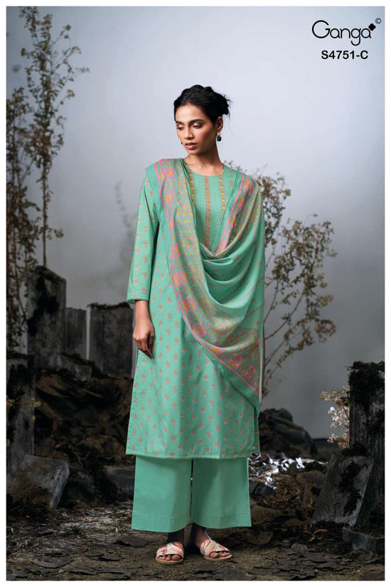 Ganga Fashion Jashvi 4751 Premium Cotton Dress Material - Amrah Wholesale