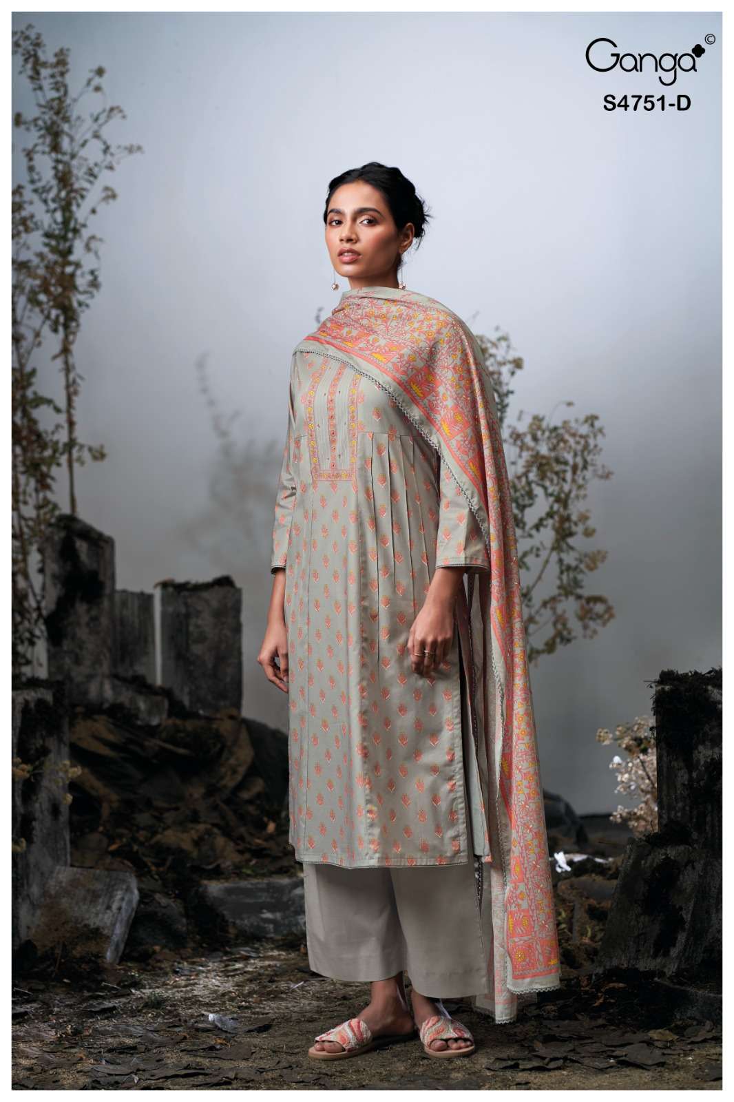 Ganga Fashion Jashvi 4751 Premium Cotton Dress Material - Amrah Wholesale