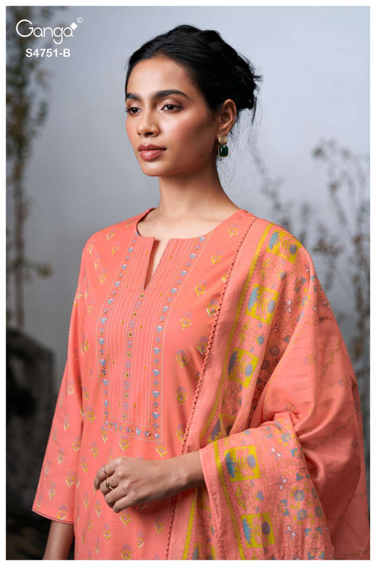 Ganga Fashion Jashvi 4751 Premium Cotton Dress Material - Amrah Wholesale