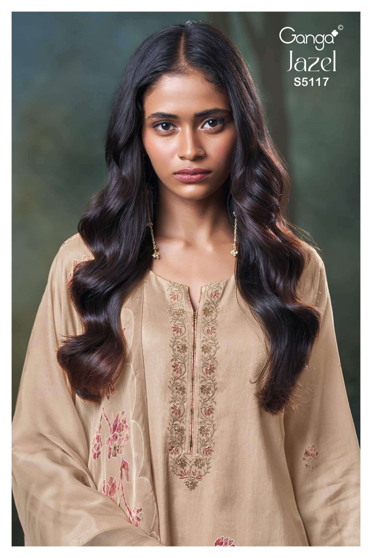 Ganga Fashion Jazel 5117 Premium Cotton Satin Dress Material - Amrah Wholesale