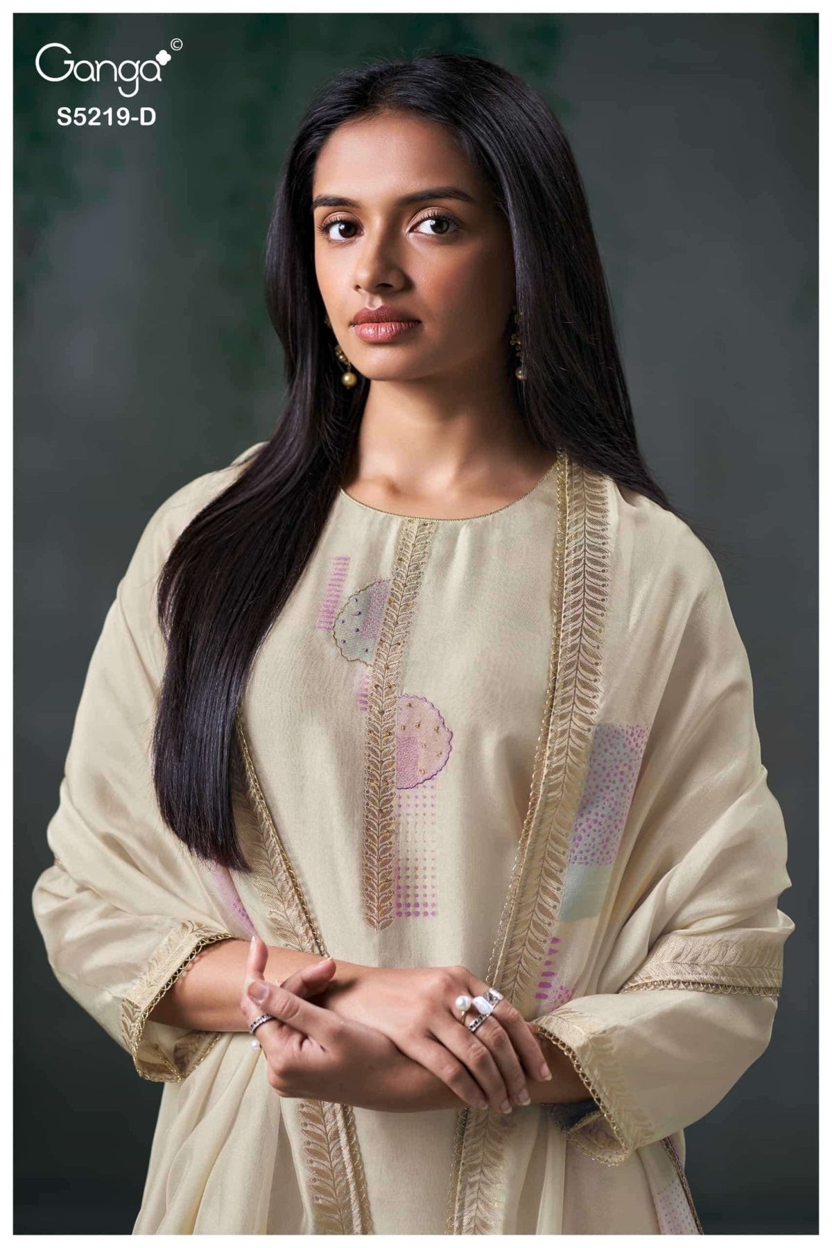 Ganga Fashion Jeeshka 5219 Premium Woven Viscose Jacquard Dress Material - Amrah Wholesale