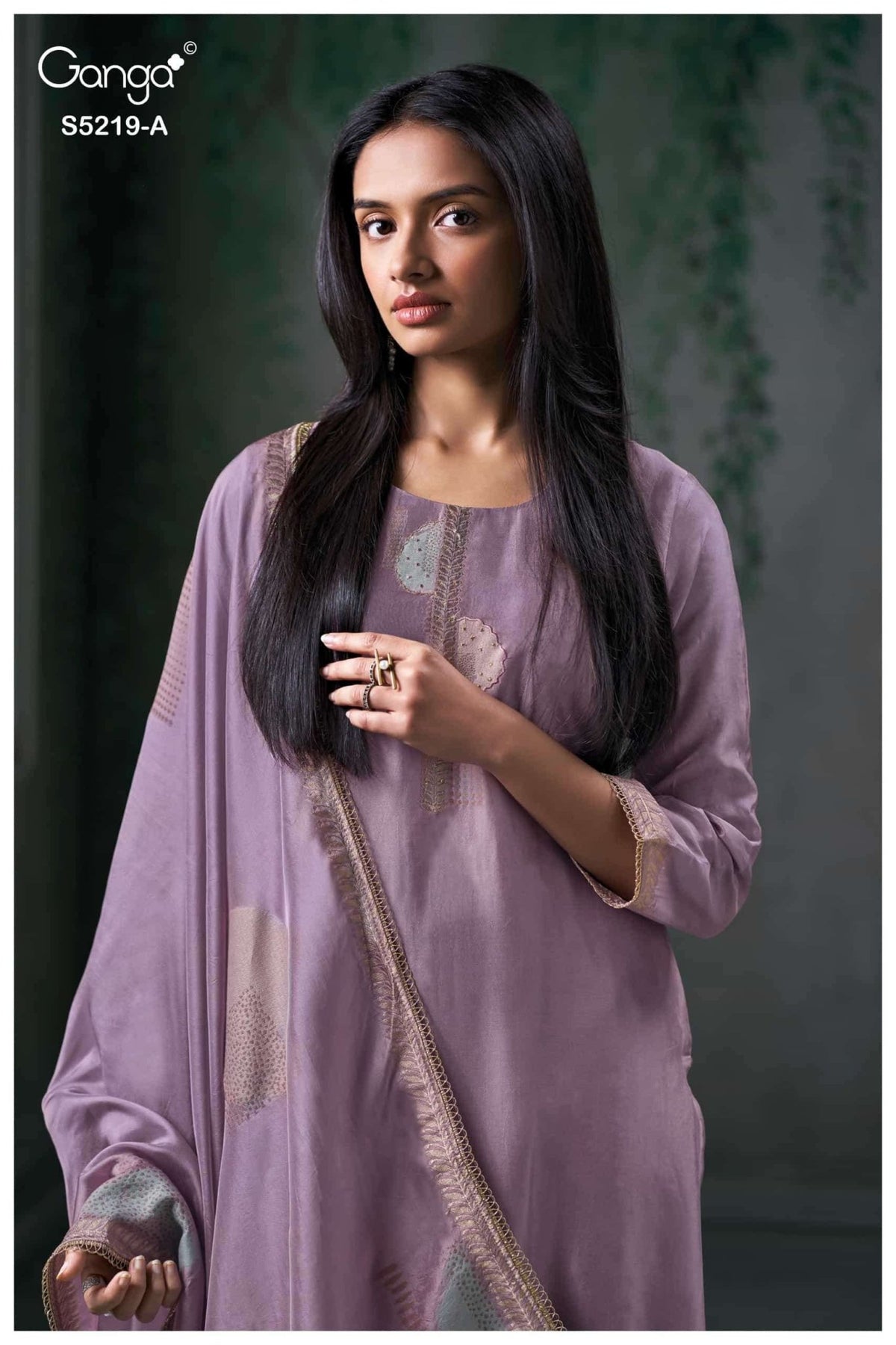 Ganga Fashion Jeeshka 5219 Premium Woven Viscose Jacquard Dress Material - Amrah Wholesale