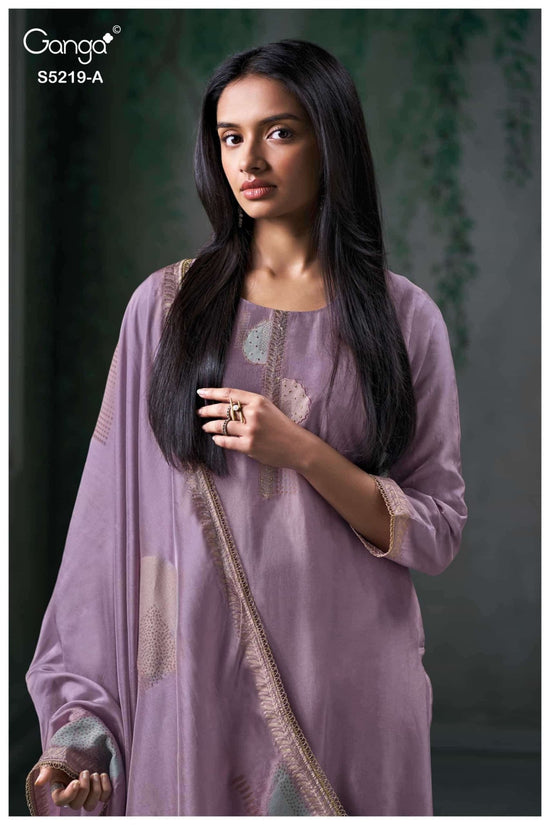 Ganga Fashion Jeeshka 5219 Premium Woven Viscose Jacquard Dress Material - Amrah Wholesale