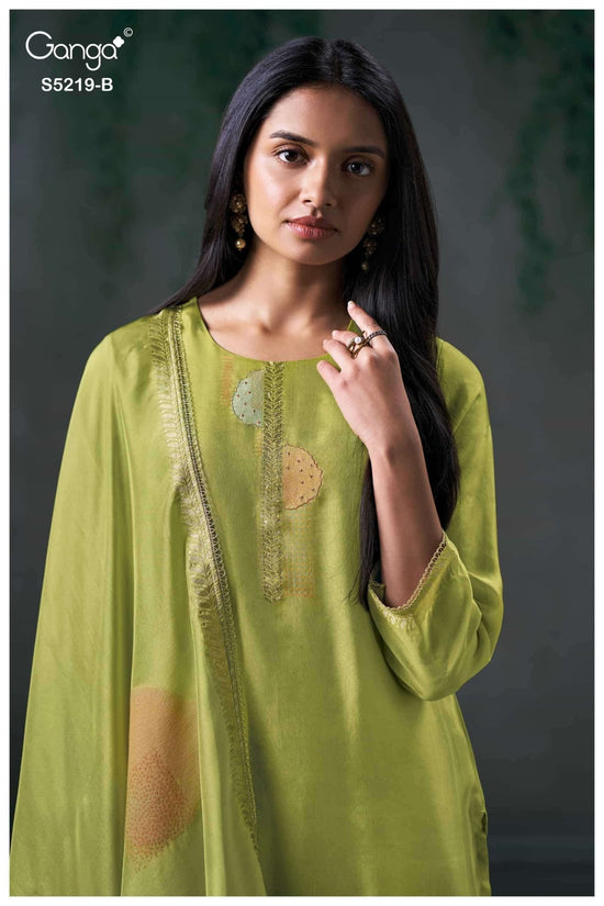 Ganga Fashion Jeeshka 5219 Premium Woven Viscose Jacquard Dress Material - Amrah Wholesale