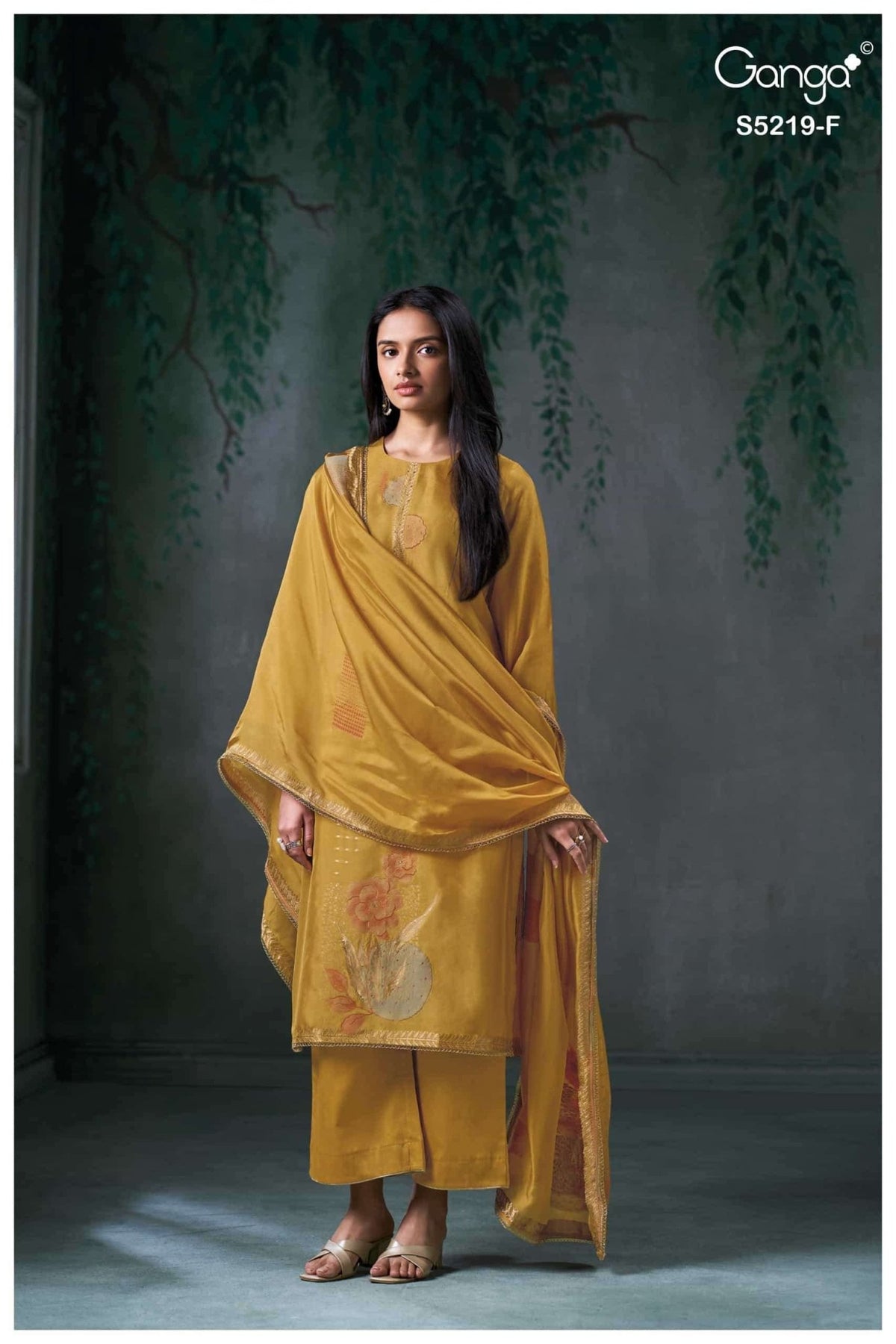 Ganga Fashion Jeeshka 5219 Premium Woven Viscose Jacquard Dress Material - Amrah Wholesale