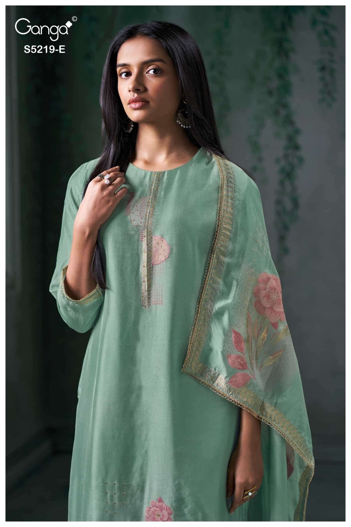 Ganga Fashion Jeeshka 5219 Premium Woven Viscose Jacquard Dress Material - Amrah Wholesale