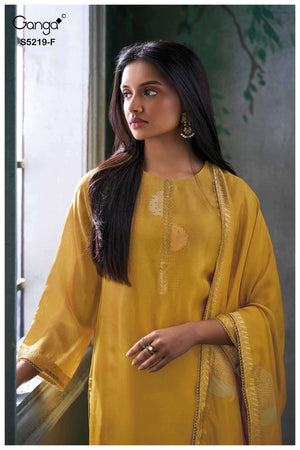 Ganga Fashion Jeeshka 5219 Premium Woven Viscose Jacquard Dress Material - Amrah Wholesale
