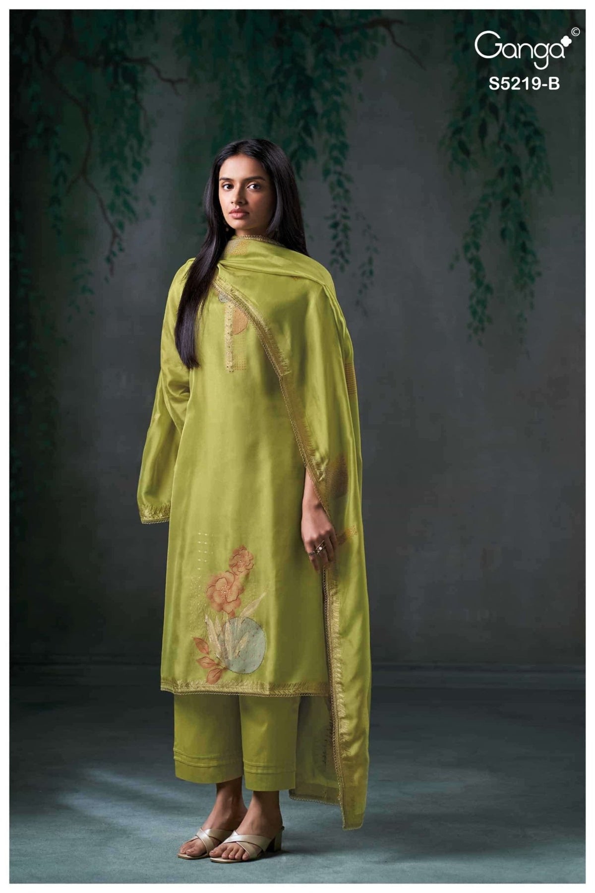 Ganga Fashion Jeeshka 5219 Premium Woven Viscose Jacquard Dress Material - Amrah Wholesale
