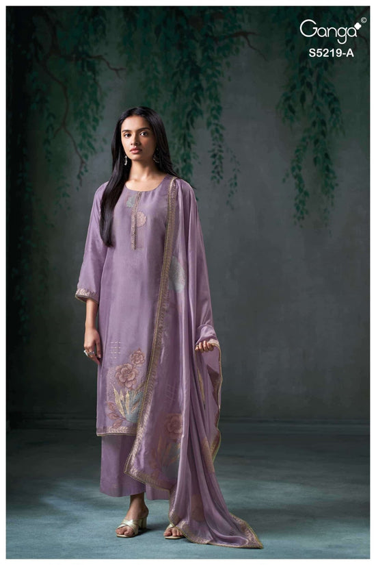 Ganga Fashion Jeeshka 5219 Premium Woven Viscose Jacquard Dress Material - Amrah Wholesale