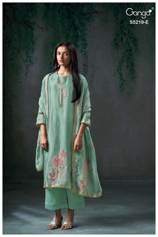 Ganga Fashion Jeeshka 5219 Premium Woven Viscose Jacquard Dress Material - Amrah Wholesale