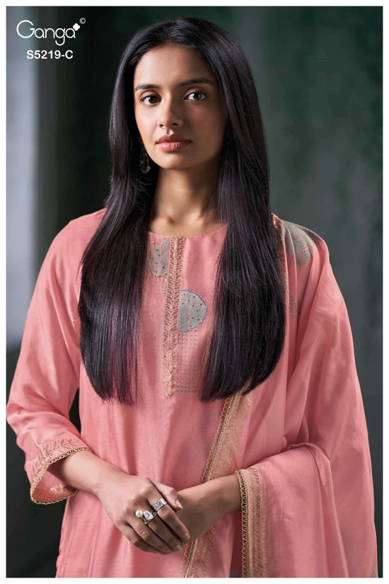 Ganga Fashion Jeeshka 5219 Premium Woven Viscose Jacquard Dress Material - Amrah Wholesale