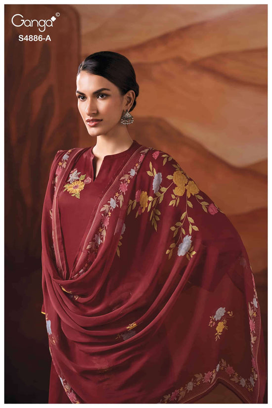 Ganga Fashion Jelyis 4886 Cotton Satin Dress Material