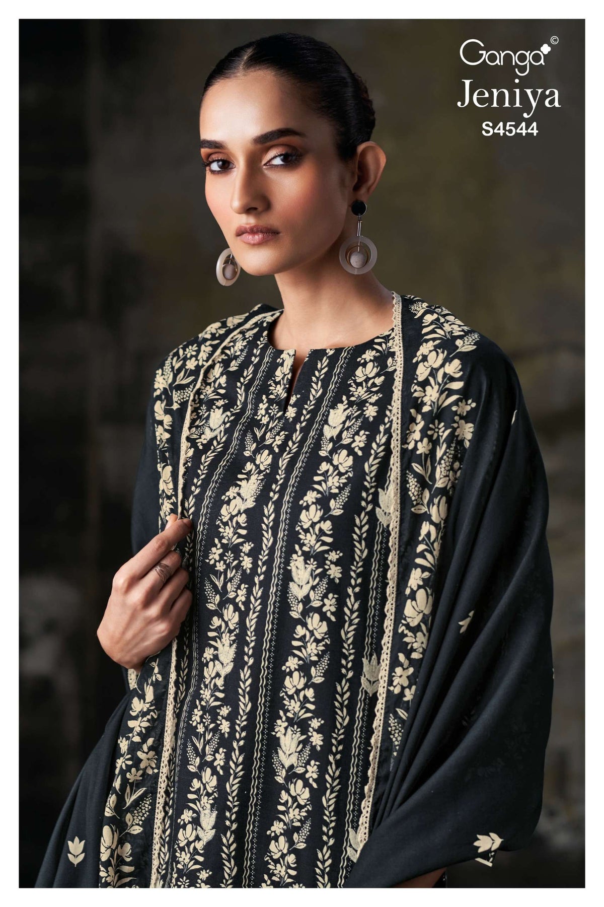 Ganga Fashion Jeniya 4544 Dress Material Wholesale Catalogue - Amrah Wholesale