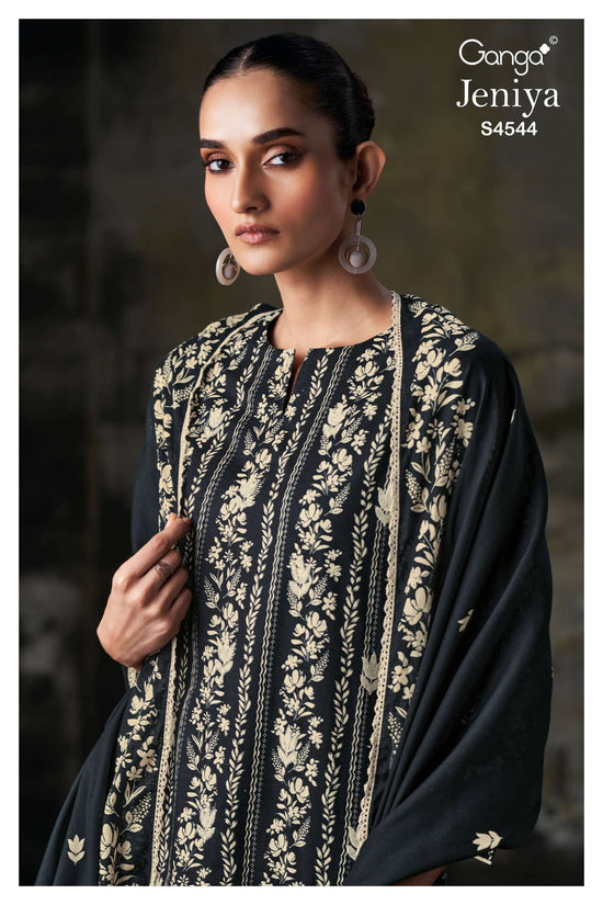 Ganga Fashion Jeniya 4544 Dress Material Wholesale Catalogue - Amrah Wholesale