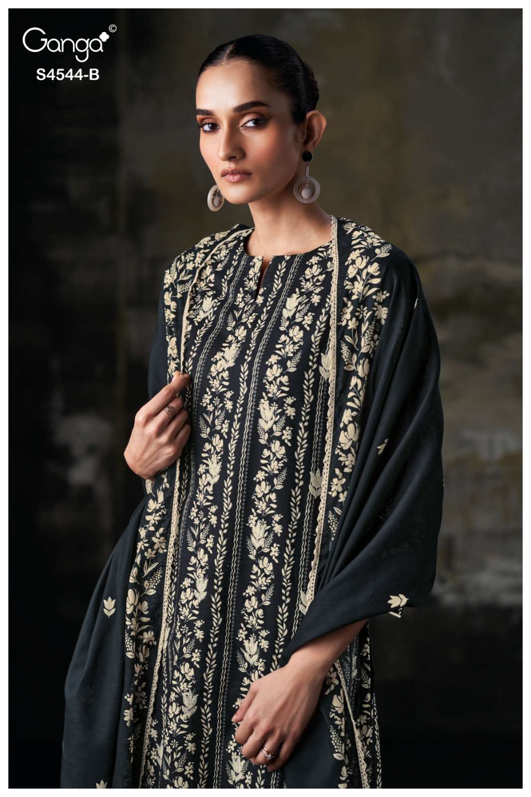 Ganga Fashion Jeniya 4544 Dress Material Wholesale Catalogue - Amrah Wholesale