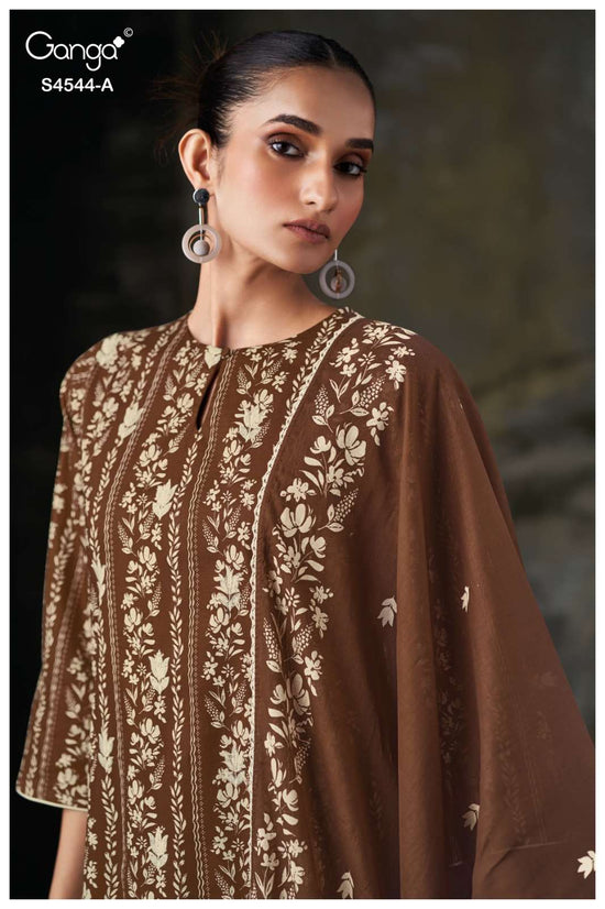 Ganga Fashion Jeniya 4544 Dress Material Wholesale Catalogue - Amrah Wholesale