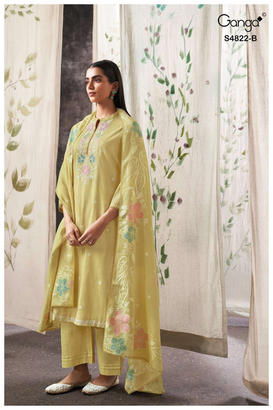 Ganga Fashion Jezra 4822 Bemberg Mul Dress Material