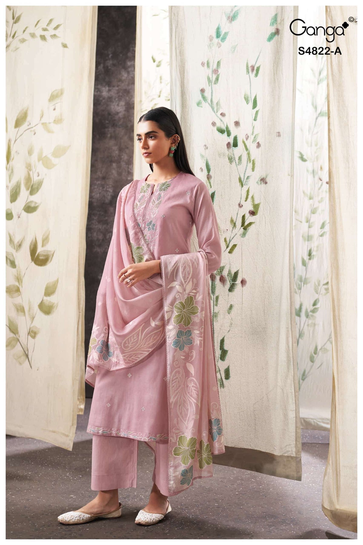 Ganga Fashion Jezra 4822 Bemberg Mul Dress Material