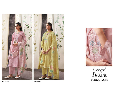 Ganga Fashion Jezra 4822 Bemberg Mul Dress Material