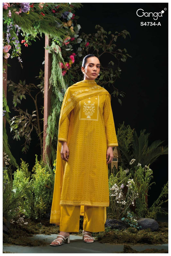 Ganga Fashion Jivanshi 4734 Premium Cotton Dress Material - Amrah Wholesale