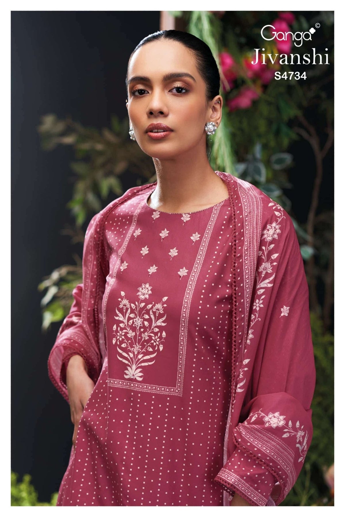 Ganga Fashion Jivanshi 4734 Premium Cotton Dress Material - Amrah Wholesale