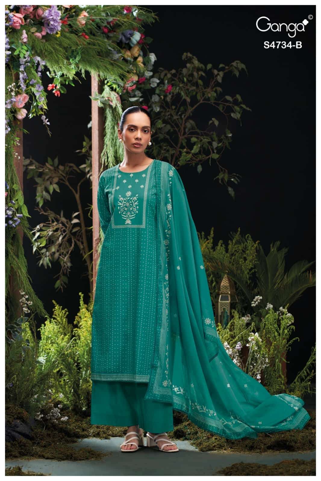 Ganga Fashion Jivanshi 4734 Premium Cotton Dress Material - Amrah Wholesale