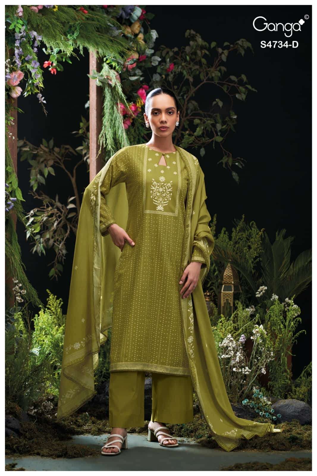 Ganga Fashion Jivanshi 4734 Premium Cotton Dress Material - Amrah Wholesale