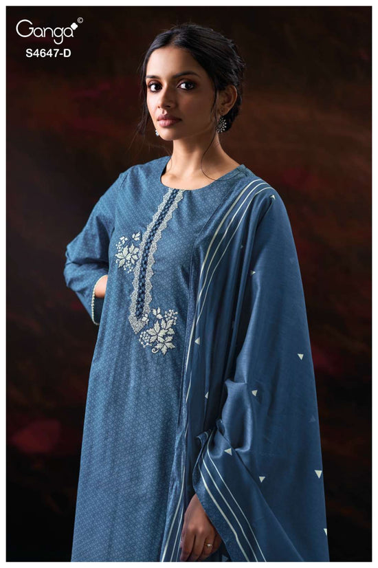 Ganga Fashion Jivanya 4647 Dress Material Wholesale Catalogue - Amrah Wholesale