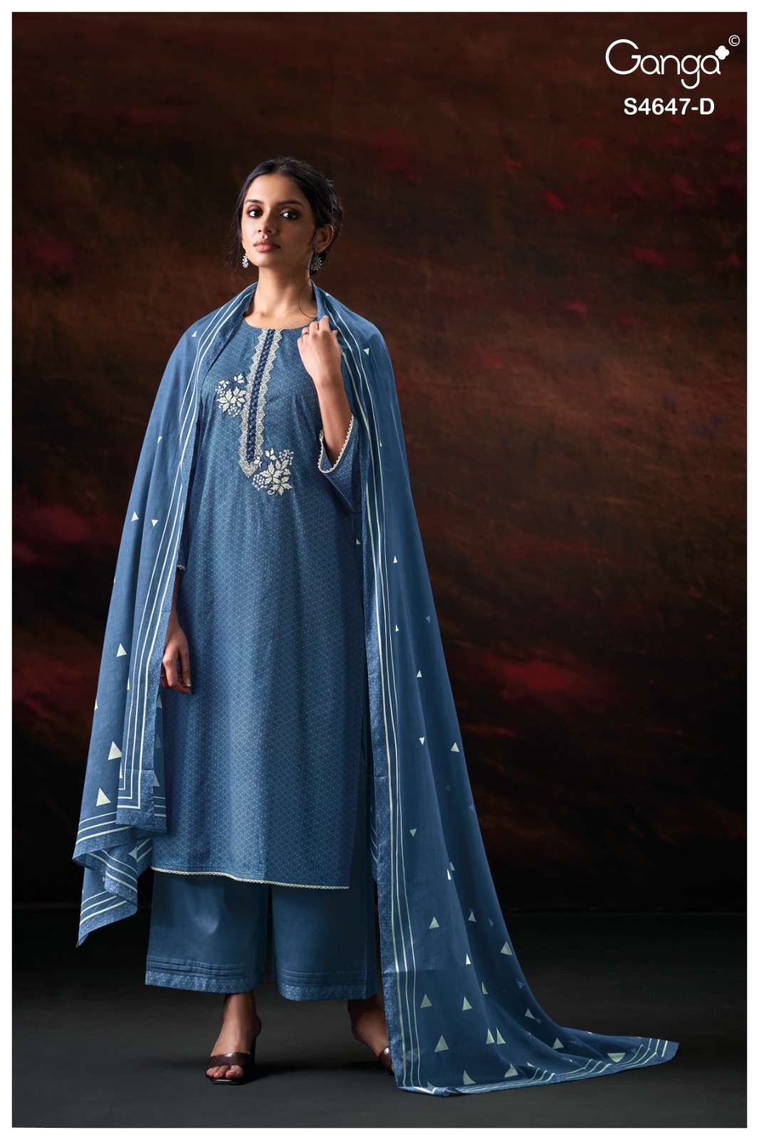 Ganga Fashion Jivanya 4647 Dress Material Wholesale Catalogue - Amrah Wholesale