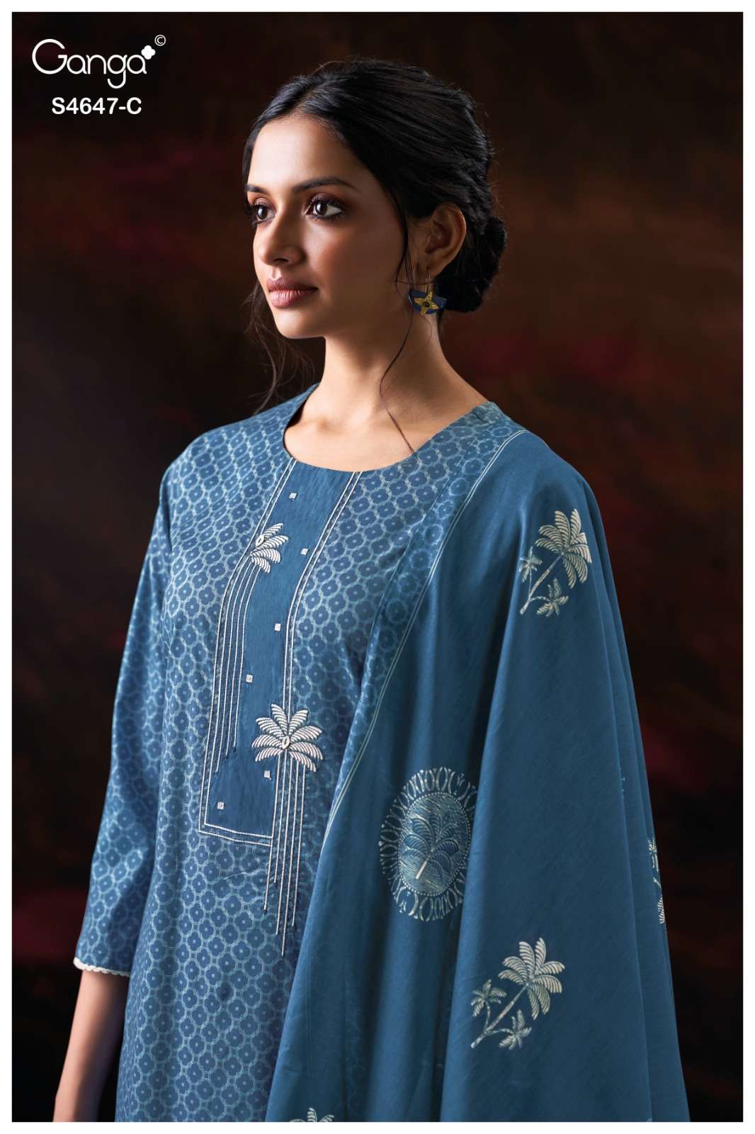 Ganga Fashion Jivanya 4647 Dress Material Wholesale Catalogue - Amrah Wholesale