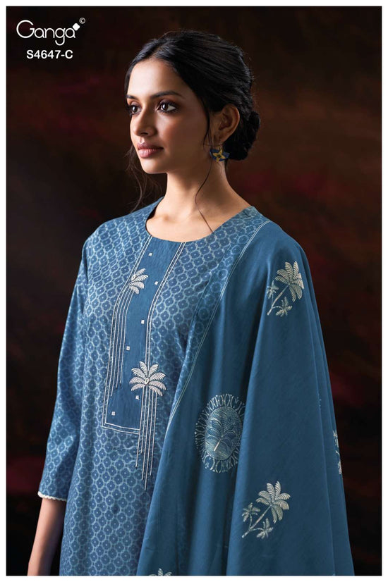 Ganga Fashion Jivanya 4647 Dress Material Wholesale Catalogue - Amrah Wholesale