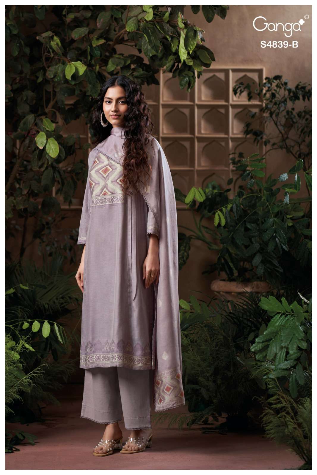 Ganga Fashion Jivara 4839 Pure Viscose Woven Silk Jacquard Designer Dress Material