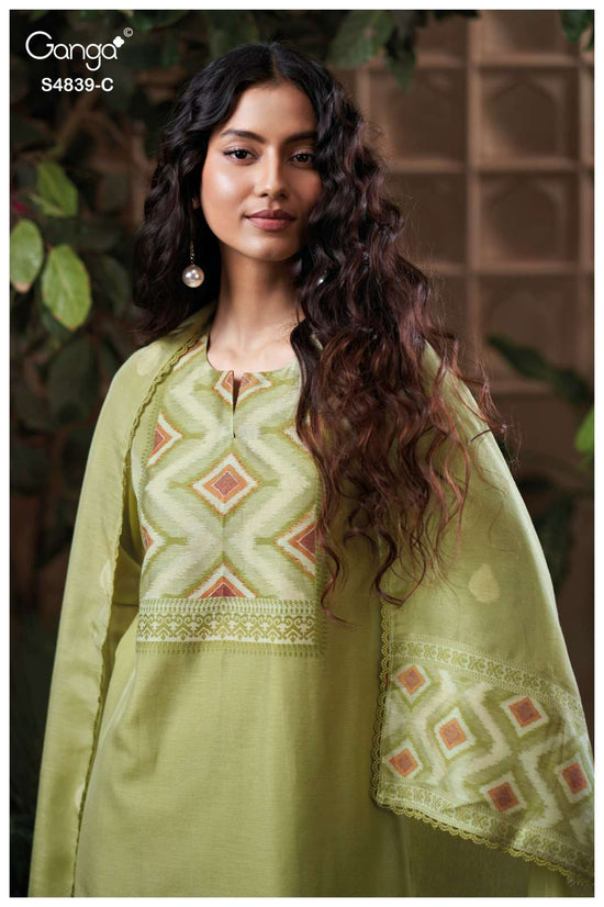 Ganga Fashion Jivara 4839 Pure Viscose Woven Silk Jacquard Designer Dress Material