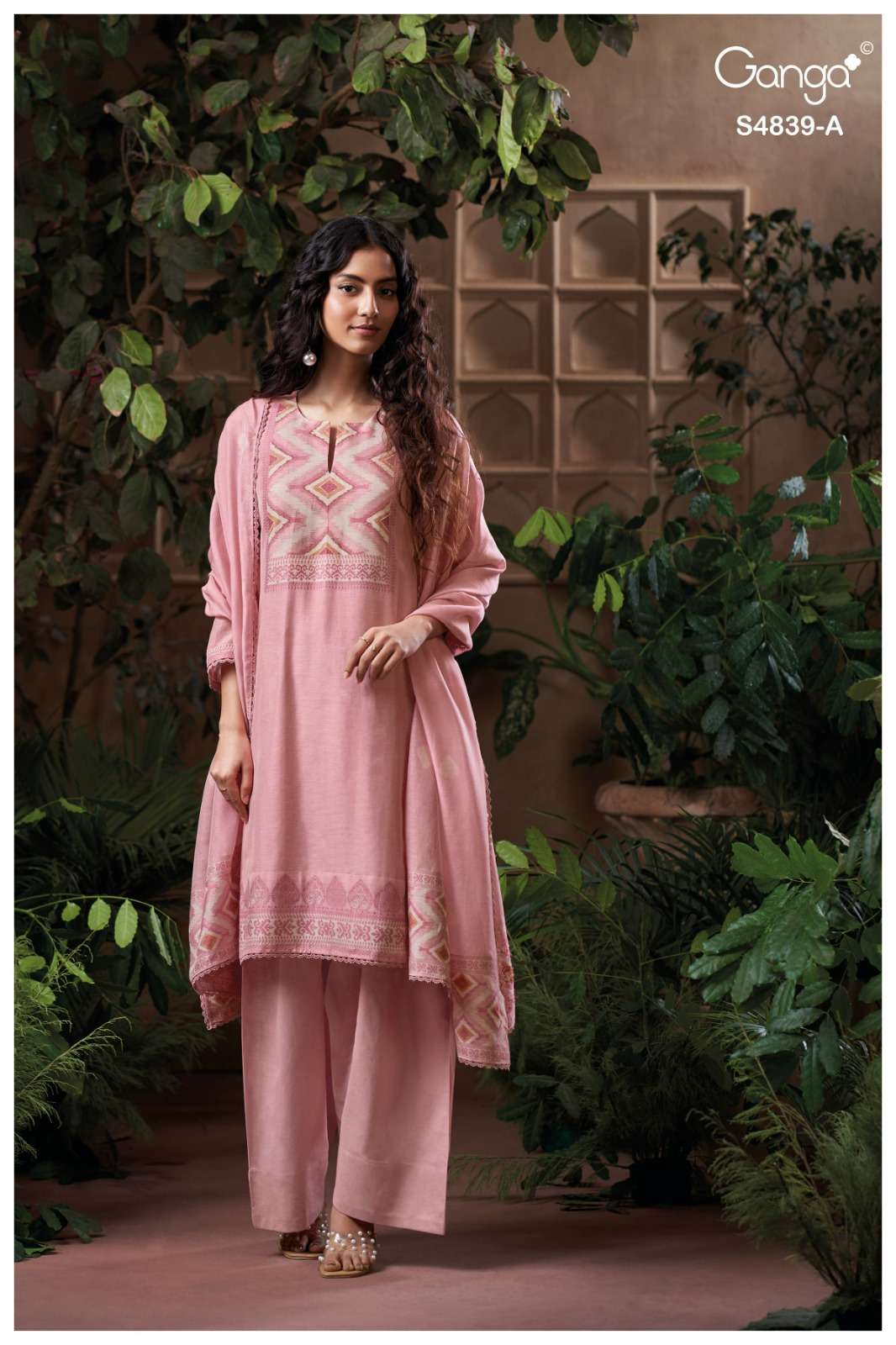 Ganga Fashion Jivara 4839 Pure Viscose Woven Silk Jacquard Designer Dress Material